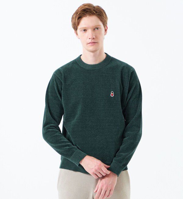 MACKINTOSH PHILOSOPHY「BUCKINGHAM BEAR モールニット クルーネックプルオーバー」|ニット・セーター|グリーン