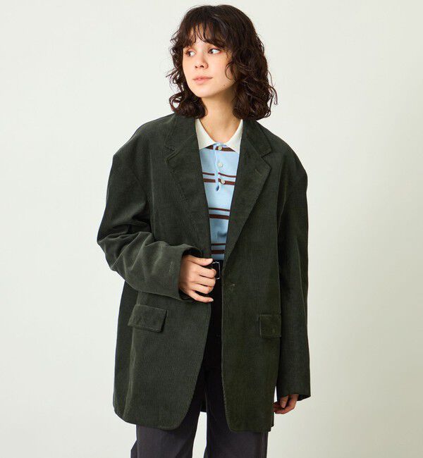 MACKINTOSH PHILOSOPHY「GREY LABEL　コーデュロイボクシージャケット」|テーラードジャケット|カーキ