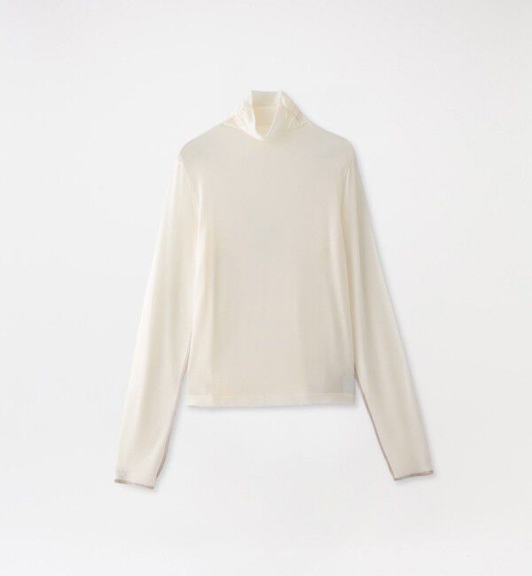  「【Lyocell SILK】 ハイネックカットソー」|Tシャツ・カットソー|ホワイト