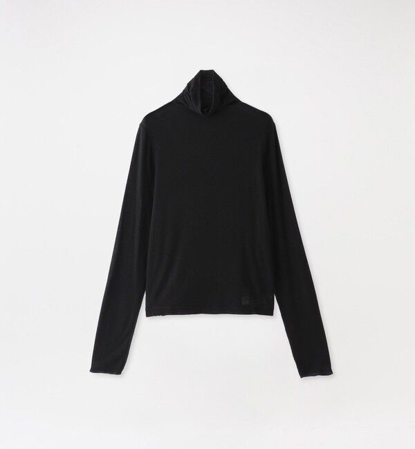  「【Lyocell SILK】 ハイネックカットソー」|Tシャツ・カットソー|ブラック