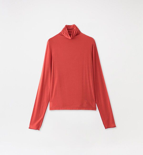  「【Lyocell SILK】 ハイネックカットソー」|Tシャツ・カットソー|ピンク