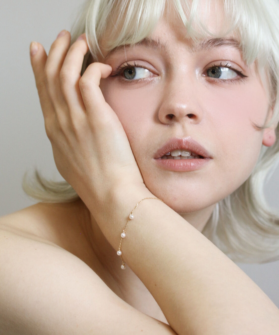 「K10YG/PG アコヤパール ブレスレット」|ブレスレット・バングル|