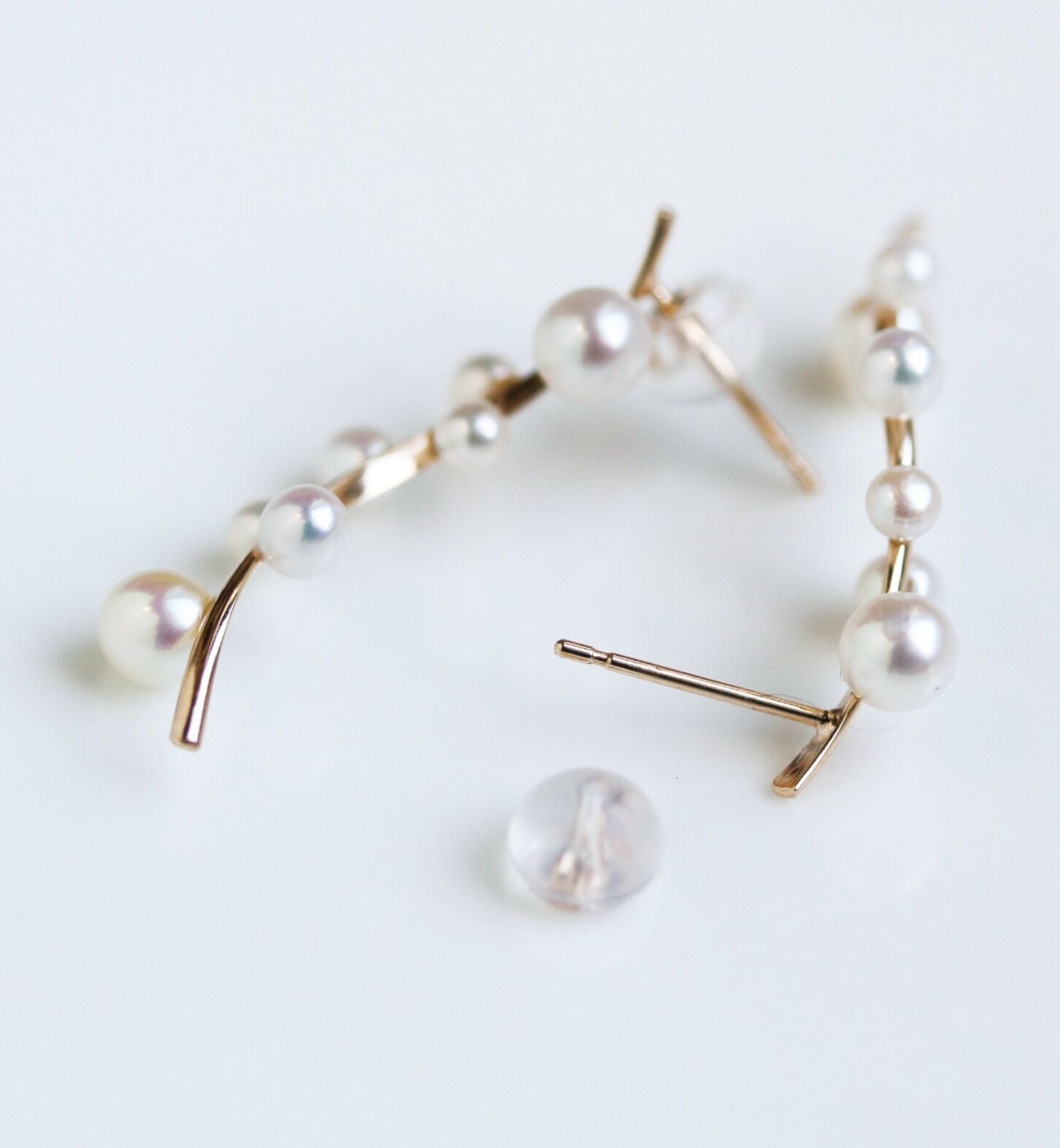  「パール リリー ピアス| K10YG」|ピアス|