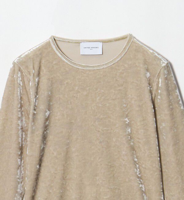 UNITED ARROWS「ベロア クルーネック ロングスリーブ Tシャツ」|Tシャツ・カットソー|