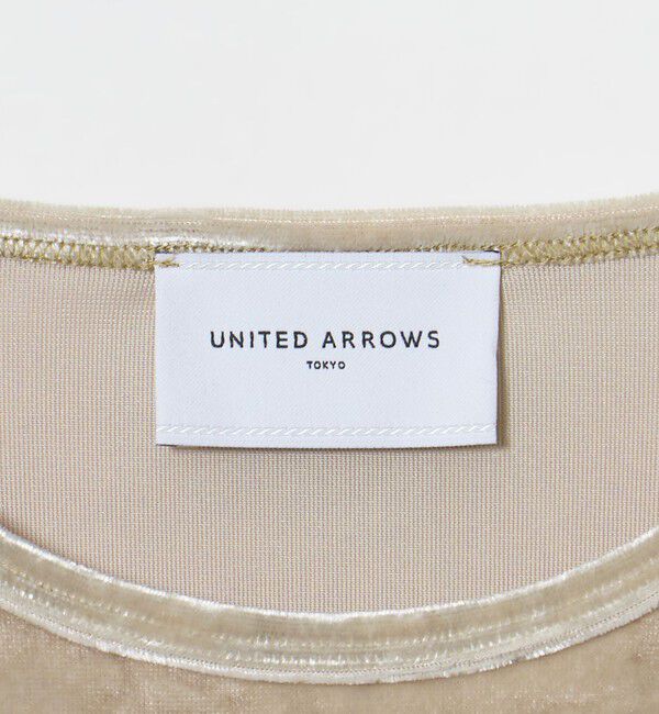 UNITED ARROWS「ベロア クルーネック ロングスリーブ Tシャツ」|Tシャツ・カットソー|
