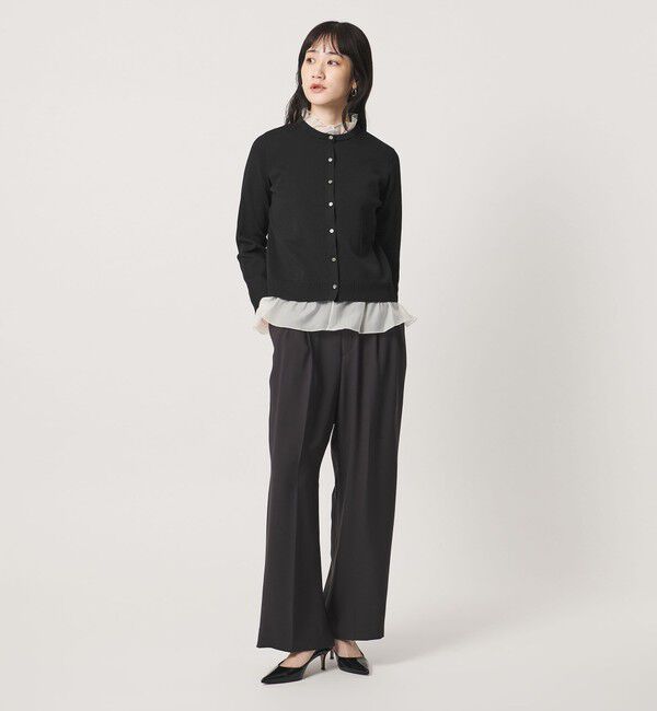 UNITED ARROWS「オーガンジー フリル マルチウェイ カーディガン」|カーディガン|