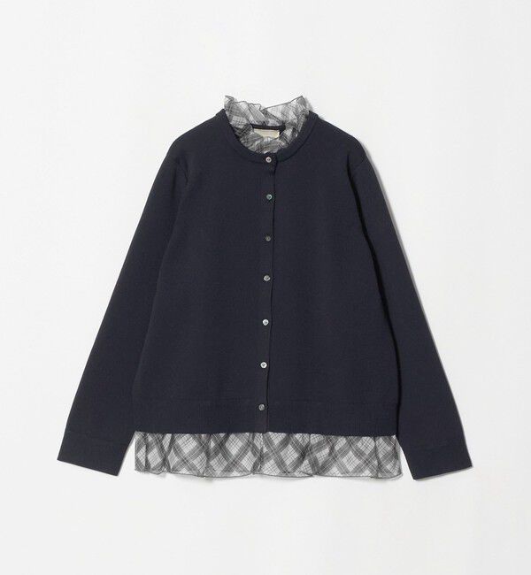 UNITED ARROWS「オーガンジー フリル マルチウェイ カーディガン」|カーディガン|