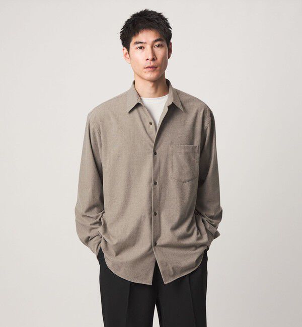 UNITED ARROWS green label relaxing「フラノ ジャストルーズ 長袖 シャツ」|シャツ・ブラウス|