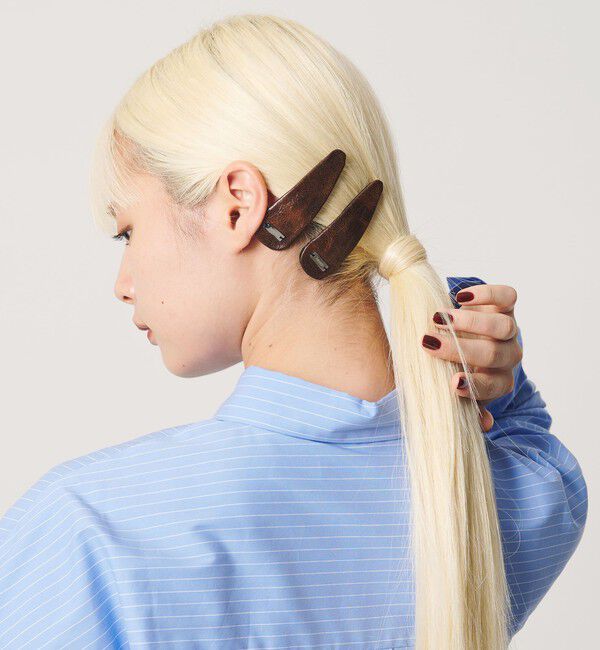 BEAUTY&YOUTH UNITED ARROWS「＜heyep＞レザーライク ヘアクリップ/2P」|ヘアバンド|DK.BROWN