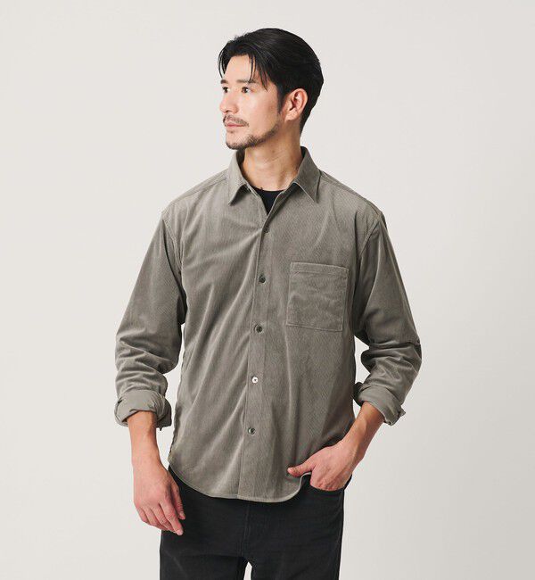 BEAUTY&YOUTH UNITED ARROWS「【WEB限定 WARDROBE SMART】テック コーデュロイ シャツ」|シャツ・ブラウス|
