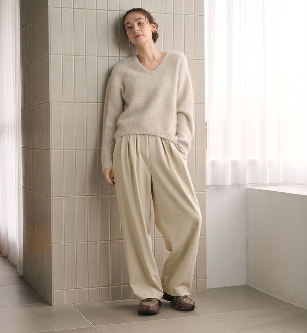 BEAUTY&YOUTH UNITED ARROWS「フォックスカシミヤブレンド Vネック ニットプルオーバー」|ニット・セーター|