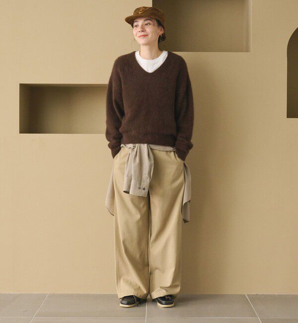 BEAUTY&YOUTH UNITED ARROWS「フォックスカシミヤブレンド Vネック ニットプルオーバー」|ニット・セーター|