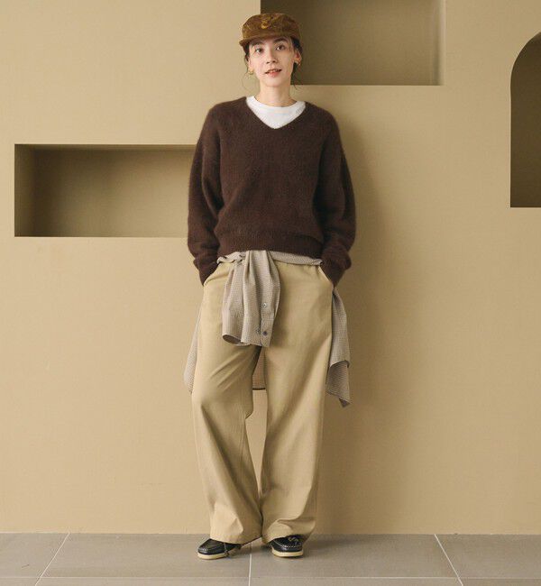 BEAUTY&YOUTH UNITED ARROWS「フォックスカシミヤブレンド Vネック ニットプルオーバー」|ニット・セーター|