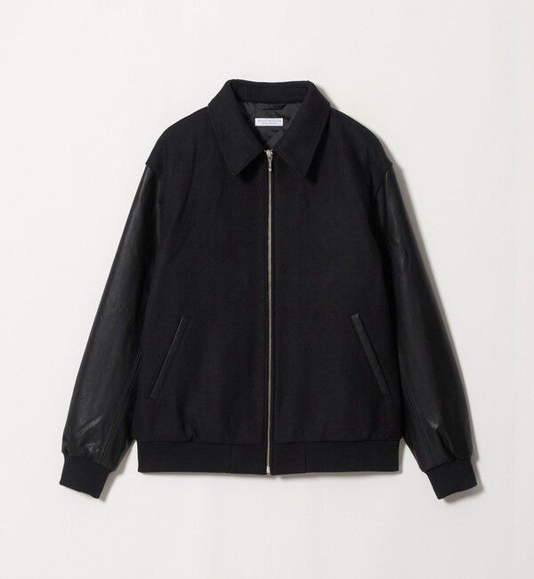 BEAUTY&YOUTH UNITED ARROWS「【WEB限定 WARDROBE SMART】ブラックメルトン レザーライク ジップ ブルゾン」|その他|
