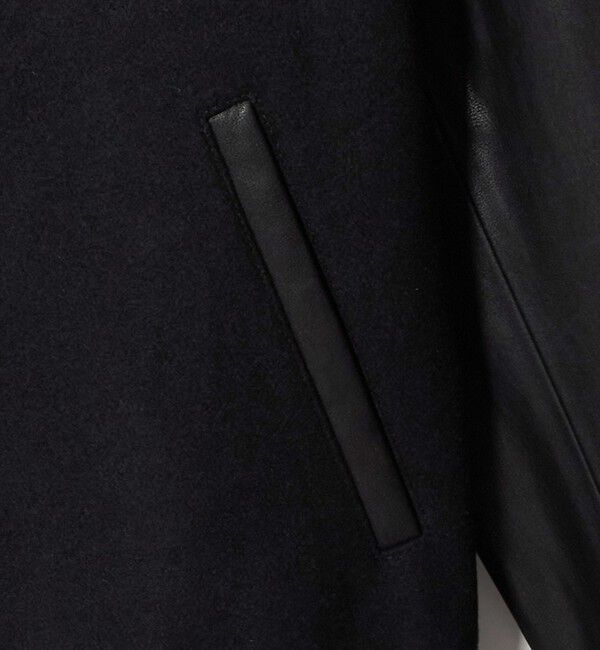 BEAUTY&YOUTH UNITED ARROWS「【WEB限定 WARDROBE SMART】ブラックメルトン レザーライク ジップ ブルゾン」|その他|