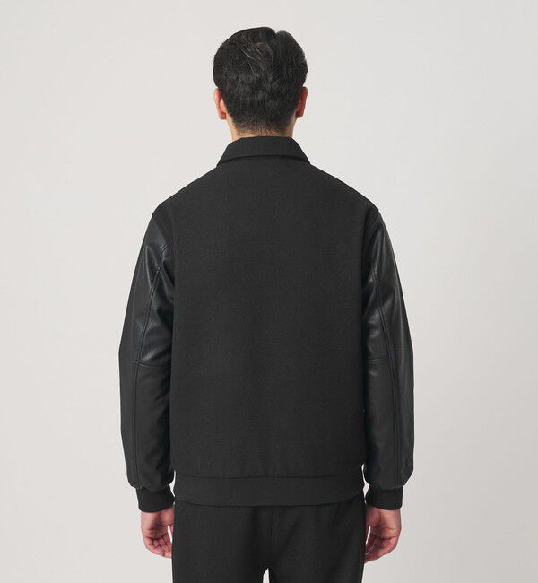 BEAUTY&YOUTH UNITED ARROWS「【WEB限定 WARDROBE SMART】ブラックメルトン レザーライク ジップ ブルゾン」|その他|