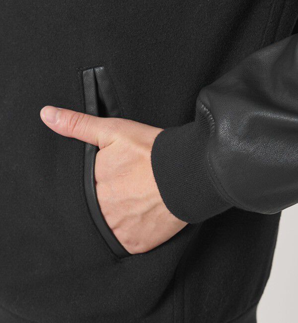 BEAUTY&YOUTH UNITED ARROWS「【WEB限定 WARDROBE SMART】ブラックメルトン レザーライク スタジャン」|その他|