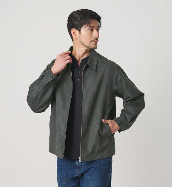 BEAUTY&YOUTH UNITED ARROWS「【WEB限定 WARDROBE SMART】スエードライク ジップ ブルゾン」|その他|DK.GRAY