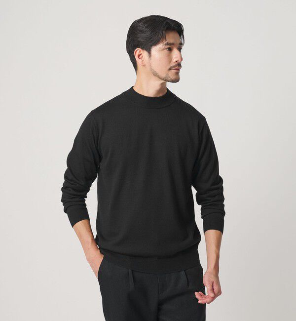 BEAUTY&YOUTH UNITED ARROWS「【WEB限定 WARDROBE SMART】マシーンウォッシャブル ウールミックス ジャケット クルーネック ニット」|ニット・セーター|