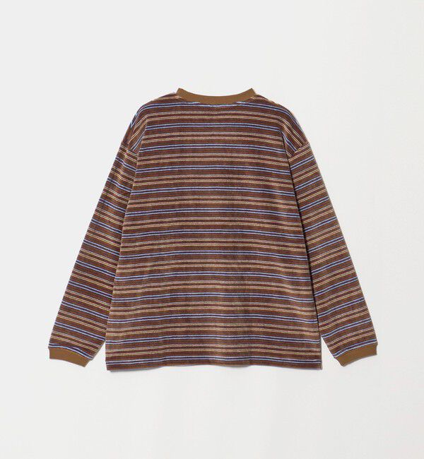 California General Store「＜CGS.＞ベロア ボーダー クルーネック プルオーバー」|Tシャツ・カットソー|