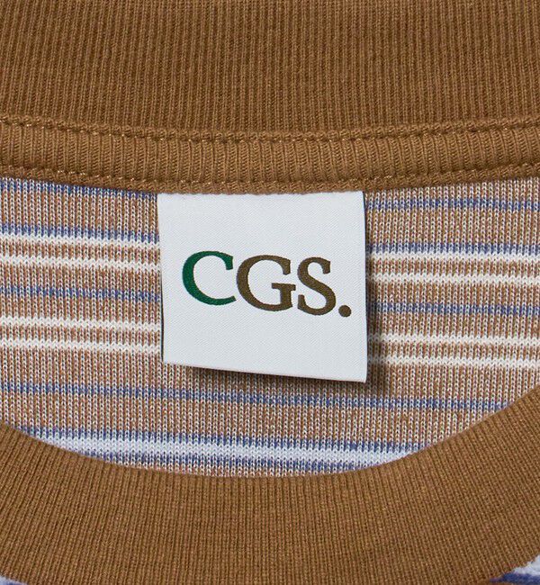 California General Store「＜CGS.＞ベロア ボーダー クルーネック プルオーバー」|Tシャツ・カットソー|