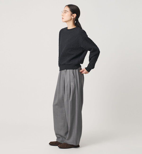 BEAUTY&YOUTH UNITED ARROWS「＜Charcoal＞ギャバジン バギーパンツ」|チノ|