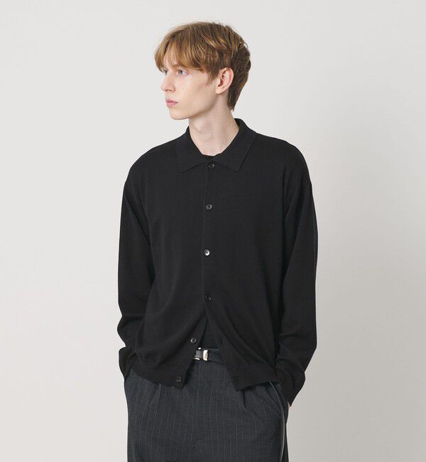 BEAUTY&YOUTH UNITED ARROWS「コットン カシミヤ ニット ポロカラー ジャケット ウォッシャブル」|カーディガン|