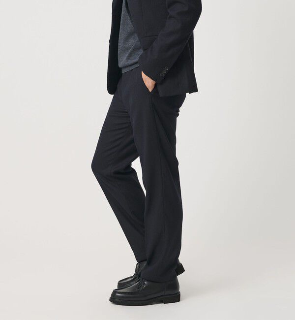 BEAUTY&YOUTH UNITED ARROWS「ストレッチ サキソニー ノープリーツ テーパードパンツ NO.2 セットアップ対応」|チノ|