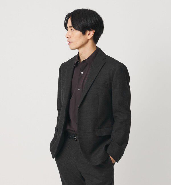 BEAUTY&YOUTH UNITED ARROWS「ストレッチ サキソニー 2ボタン ジャケット セットアップ対応」|テーラードジャケット|