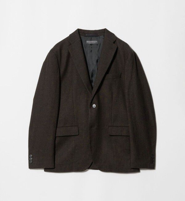 BEAUTY&YOUTH UNITED ARROWS「ストレッチ サキソニー 2ボタン ジャケット セットアップ対応」|テーラードジャケット|