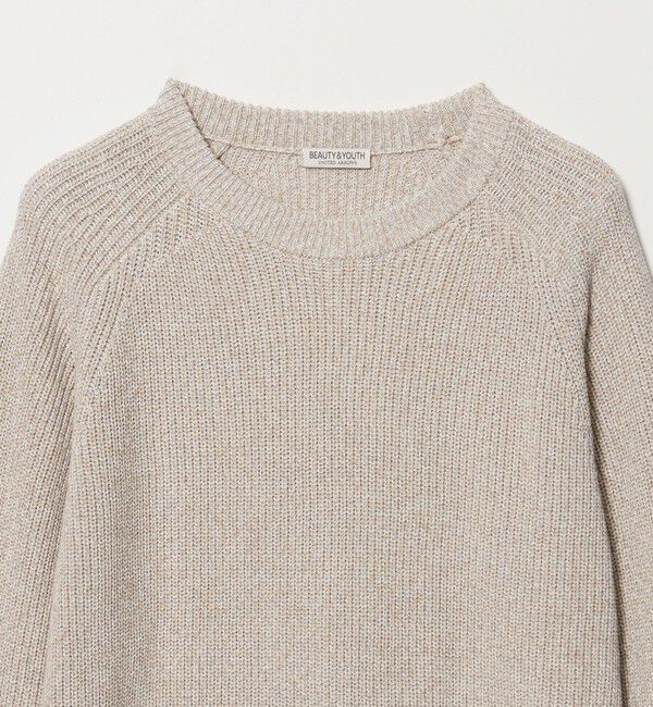 BEAUTY&YOUTH UNITED ARROWS「ユナイテッド コットン アゼ クルーネック ニット ウォッシャブル」|ニット・セーター|