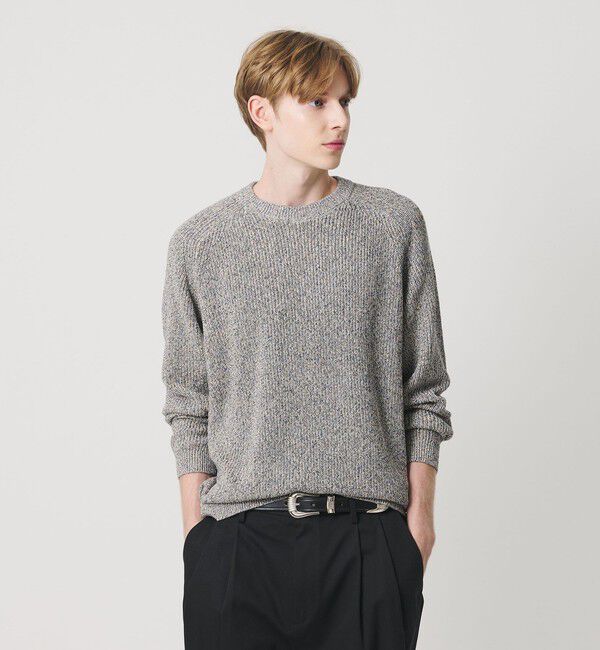 BEAUTY&YOUTH UNITED ARROWS「ユナイテッド コットン アゼ クルーネック ニット ウォッシャブル」|ニット・セーター|