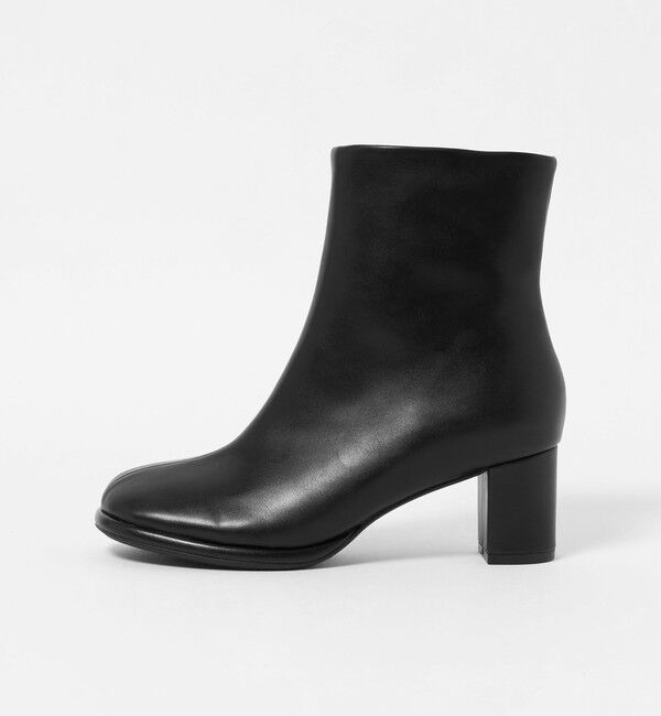 BEAUTY&YOUTH UNITED ARROWS「レザーライク オブリーク ショートブーツ」|ロングブーツ|
