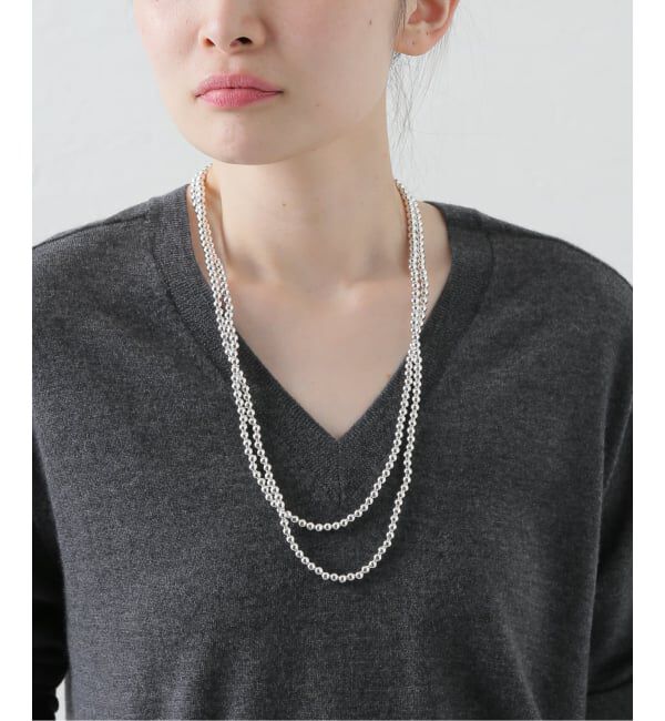 OUTDOOR PRODUCTS Usual Things「シルバーボールロングネックレス」|ネックレス|