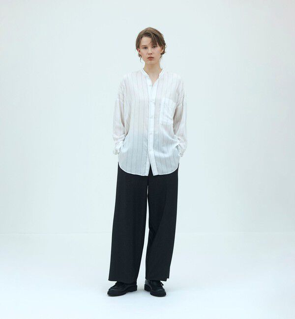 GALERIE VIE「ライトフラノストレッチ イージーワイドパンツ」|その他|