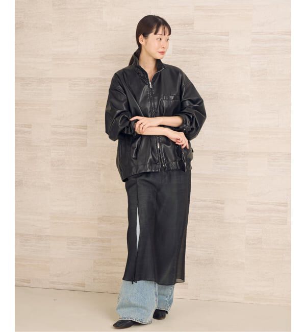 Plage「Leather like wash ブルゾン」|その他|