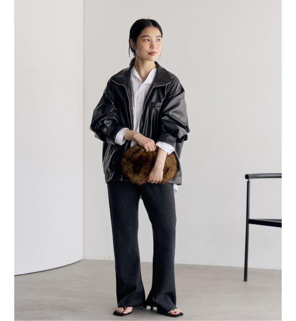 Plage「Leather like wash ブルゾン」|その他|