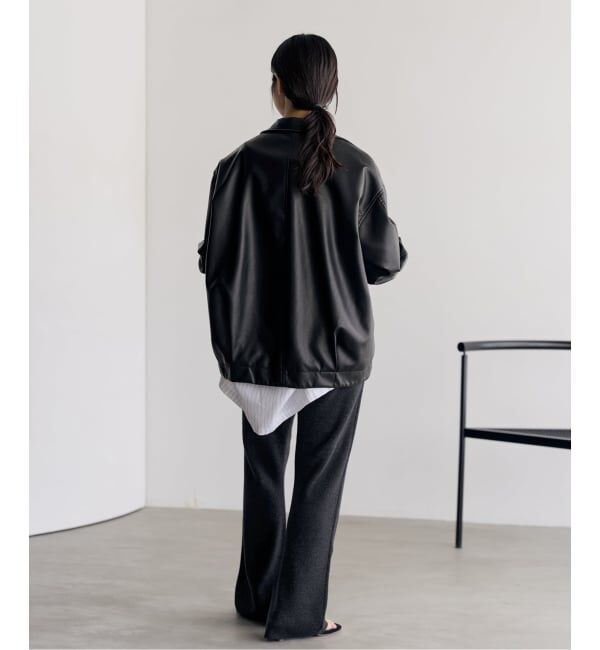 Plage「Leather like wash ブルゾン」|その他|