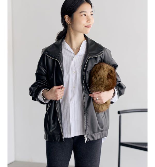 Plage「Leather like wash ブルゾン」|その他|