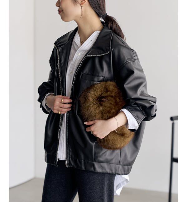 Plage「Leather like wash ブルゾン」|その他|