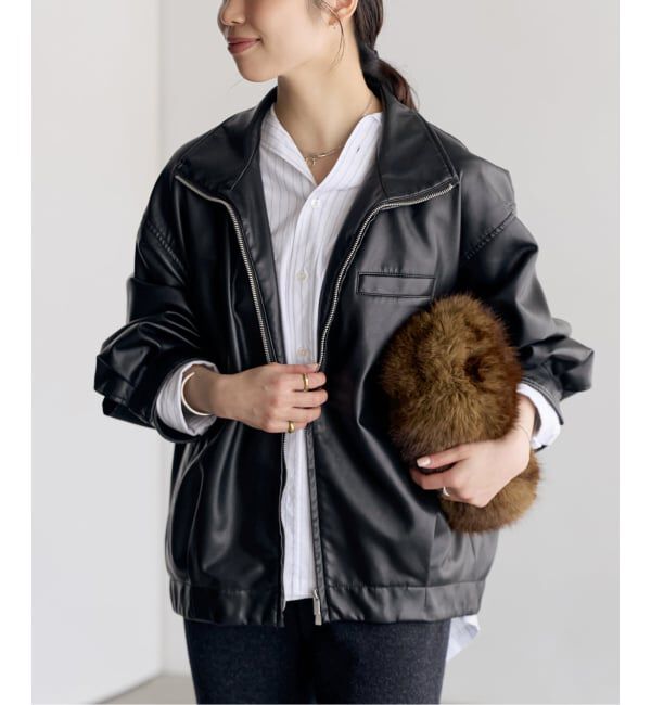 Plage「Leather like wash ブルゾン」|その他|