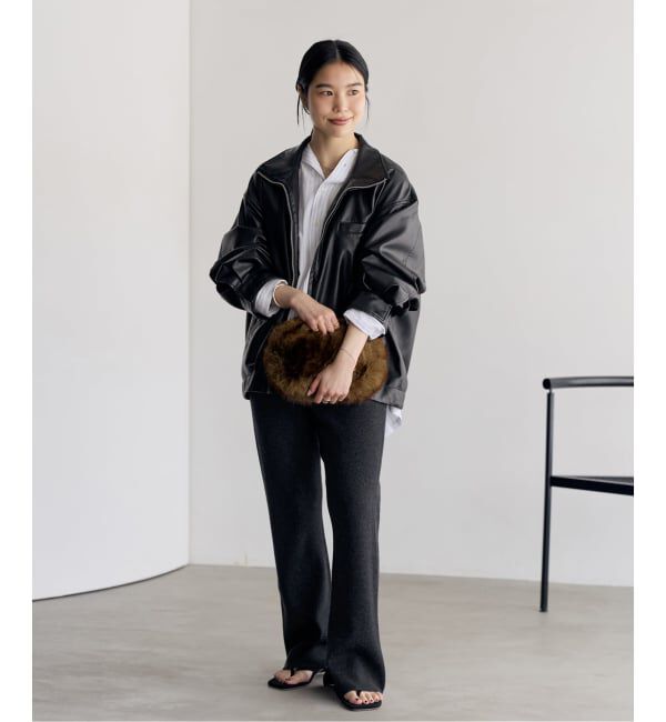 Plage「Leather like wash ブルゾン」|その他|
