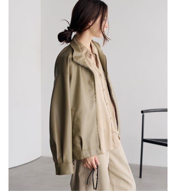 Plage「Leather like wash ブルゾン」|その他|
