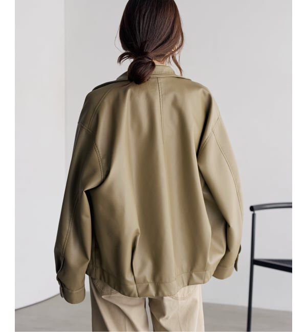 Plage「Leather like wash ブルゾン」|その他|
