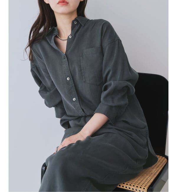 SLOBE IENA「《シリーズあり/セットアップ可/追加》製品染めシャツ」|シャツ・ブラウス|