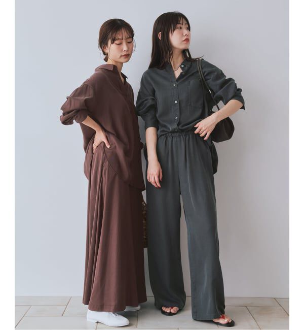SLOBE IENA「《シリーズあり/セットアップ可/追加》製品染めシャツ」|シャツ・ブラウス|
