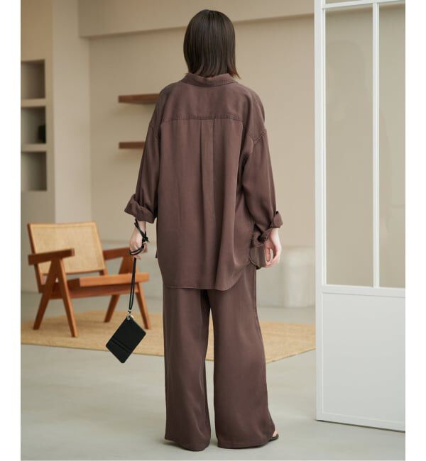 SLOBE IENA「《シリーズあり/セットアップ可/追加》製品染めシャツ」|シャツ・ブラウス|