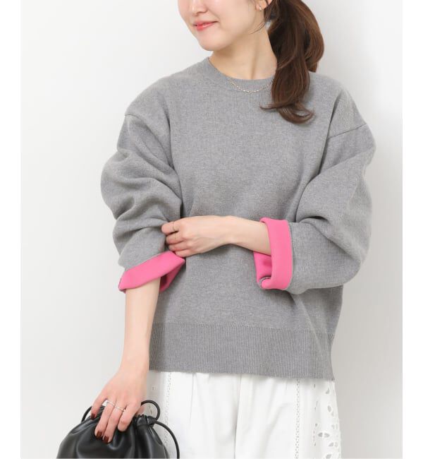 JOURNAL STANDARD relume「《WEB限定追加 / 新色》ダブルニットコントラストプルオーバー」|ニット・セーター|グレーA