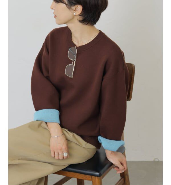 JOURNAL STANDARD relume「《WEB限定追加 / 新色》ダブルニットコントラストプルオーバー」|ニット・セーター|