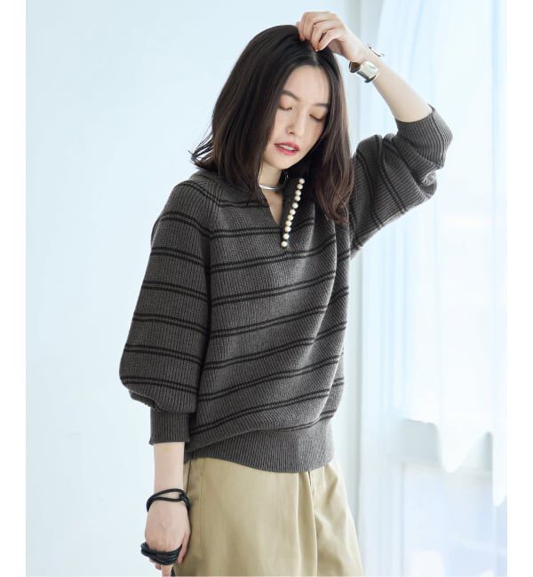 journal standard L'essage「《WEB限定カラー/追加予約3》パールスキッパープルオーバー」|ニット・セーター|